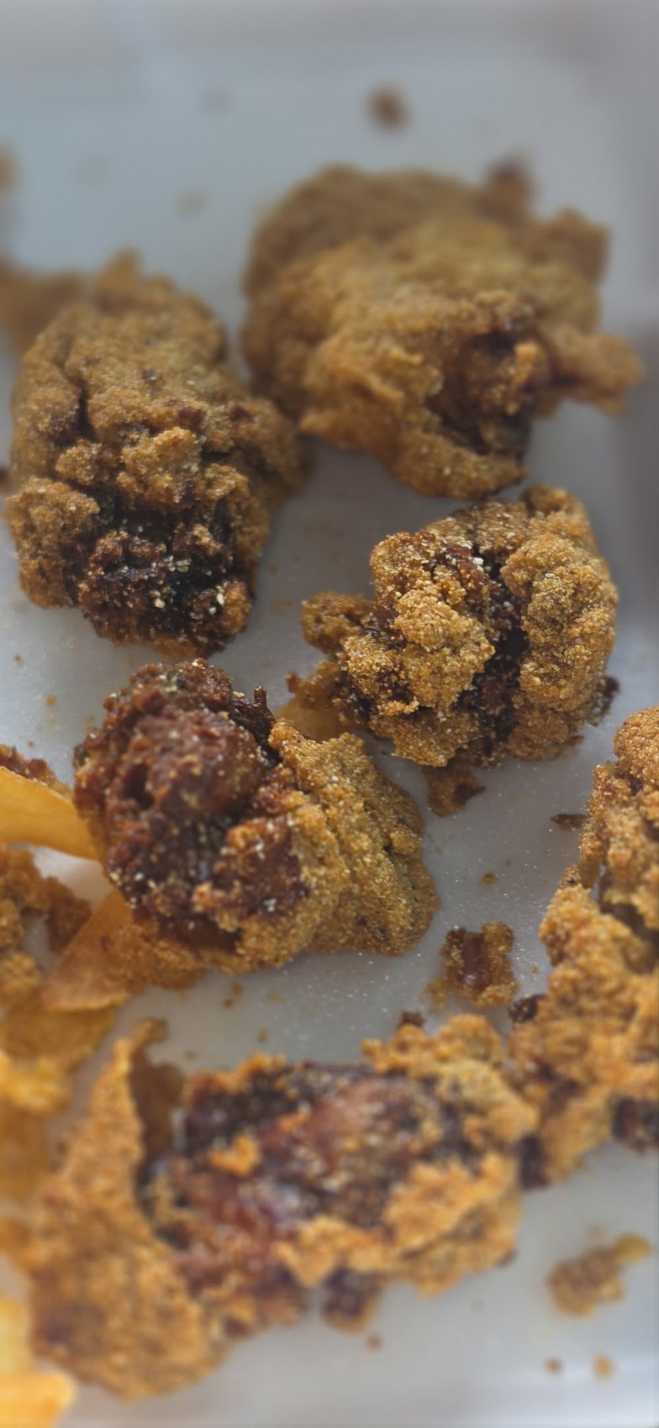 Menu page with fried shrimp and oysters.